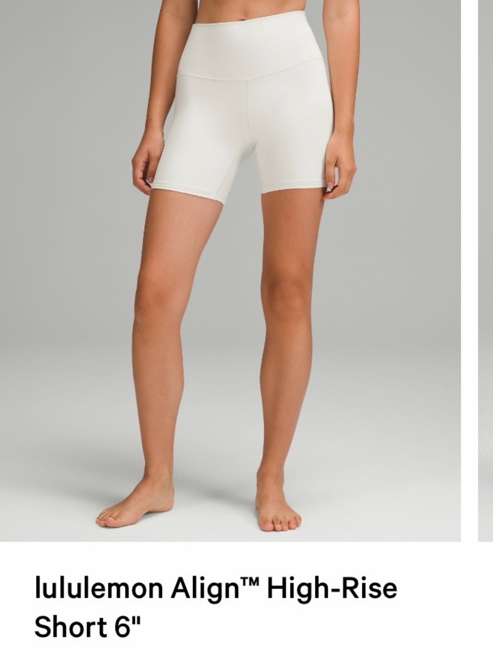 lululemon athletica Align High-Rise Bike Shorts - Cream